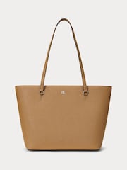 Lauren Ralph Lauren Karly Crosshatch Leather Tote Bag - Image 1 of 6