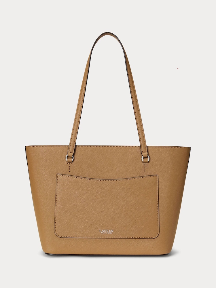 Lauren Ralph Lauren Karly Crosshatch Leather Tote Bag - Image 2 of 6