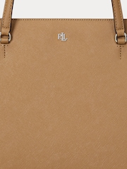 Lauren Ralph Lauren Karly Crosshatch Leather Tote Bag - Image 5 of 6