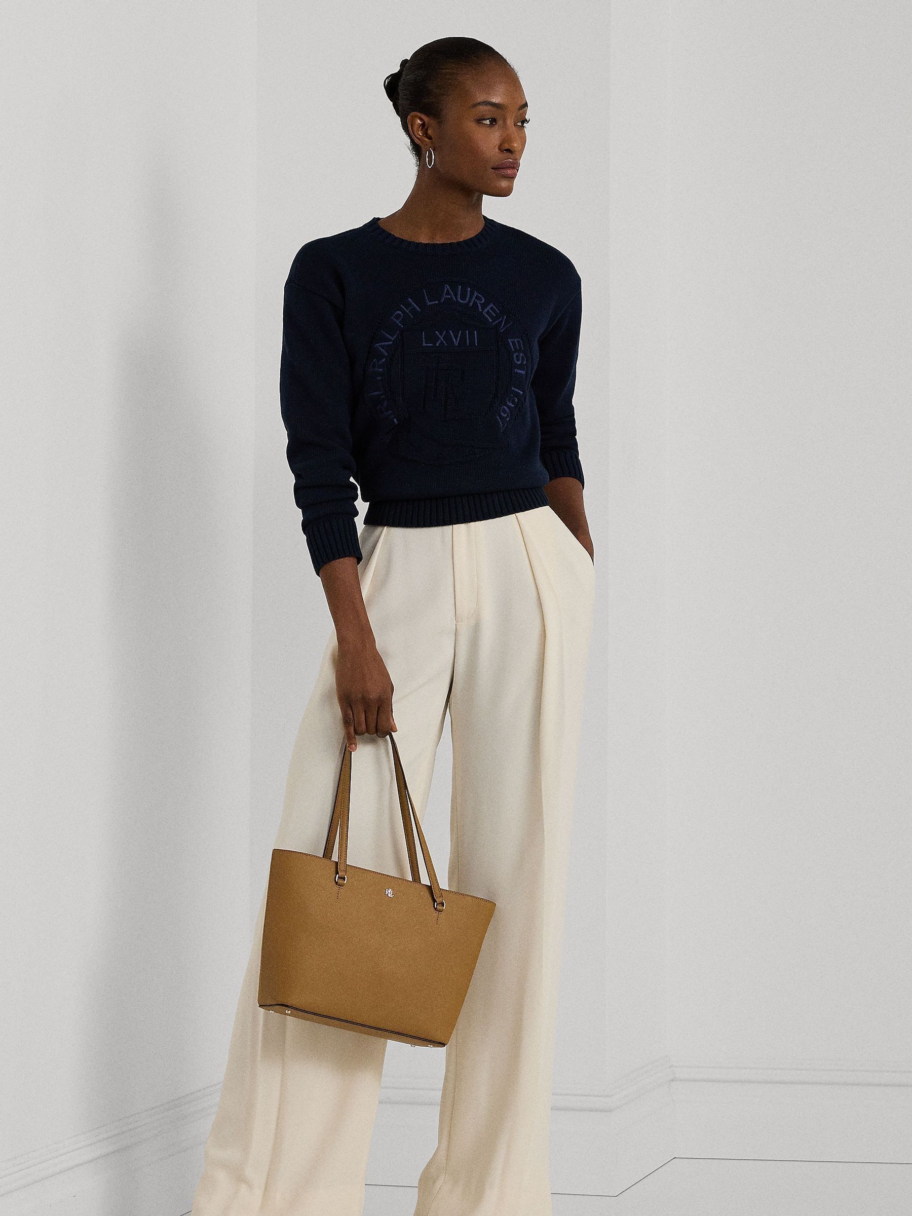 Buy Lauren Ralph Lauren Karly Crosshatch Leather Shopper Tote Bag from Next Poland