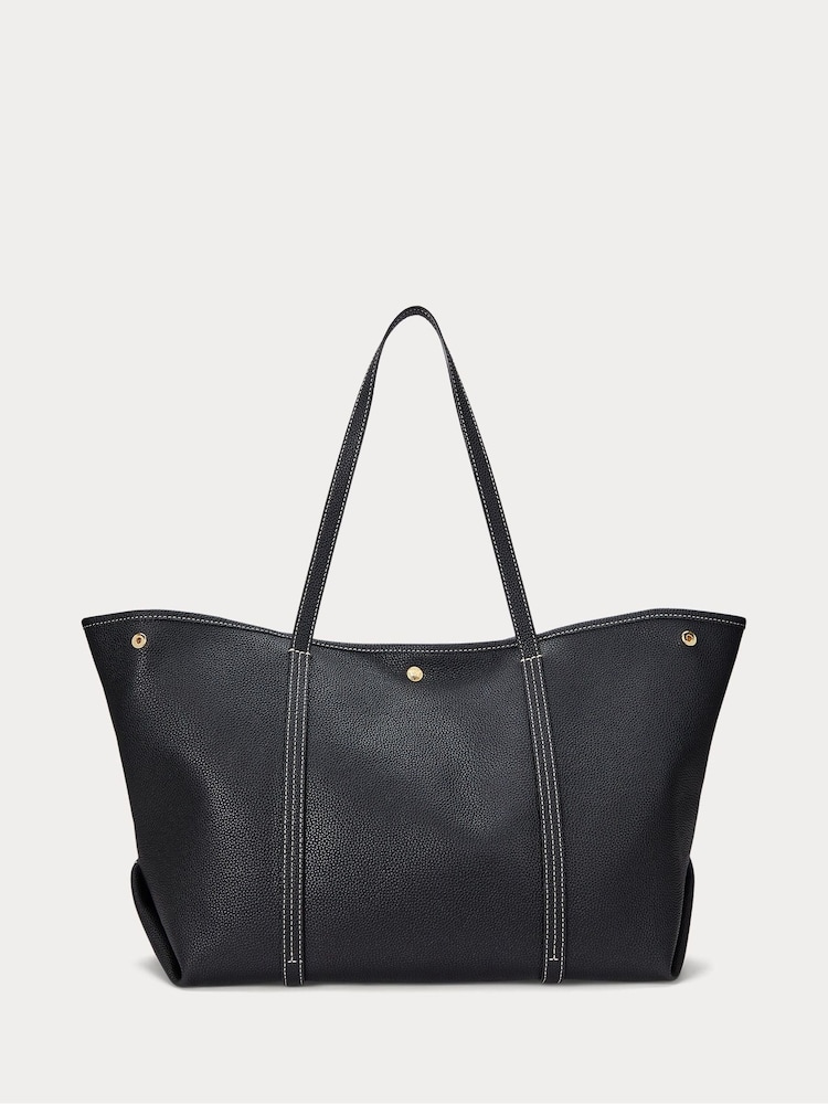 Lauren Ralph Lauren Pebbled Leather Large Emerie Tote Bag - Image 1 of 7
