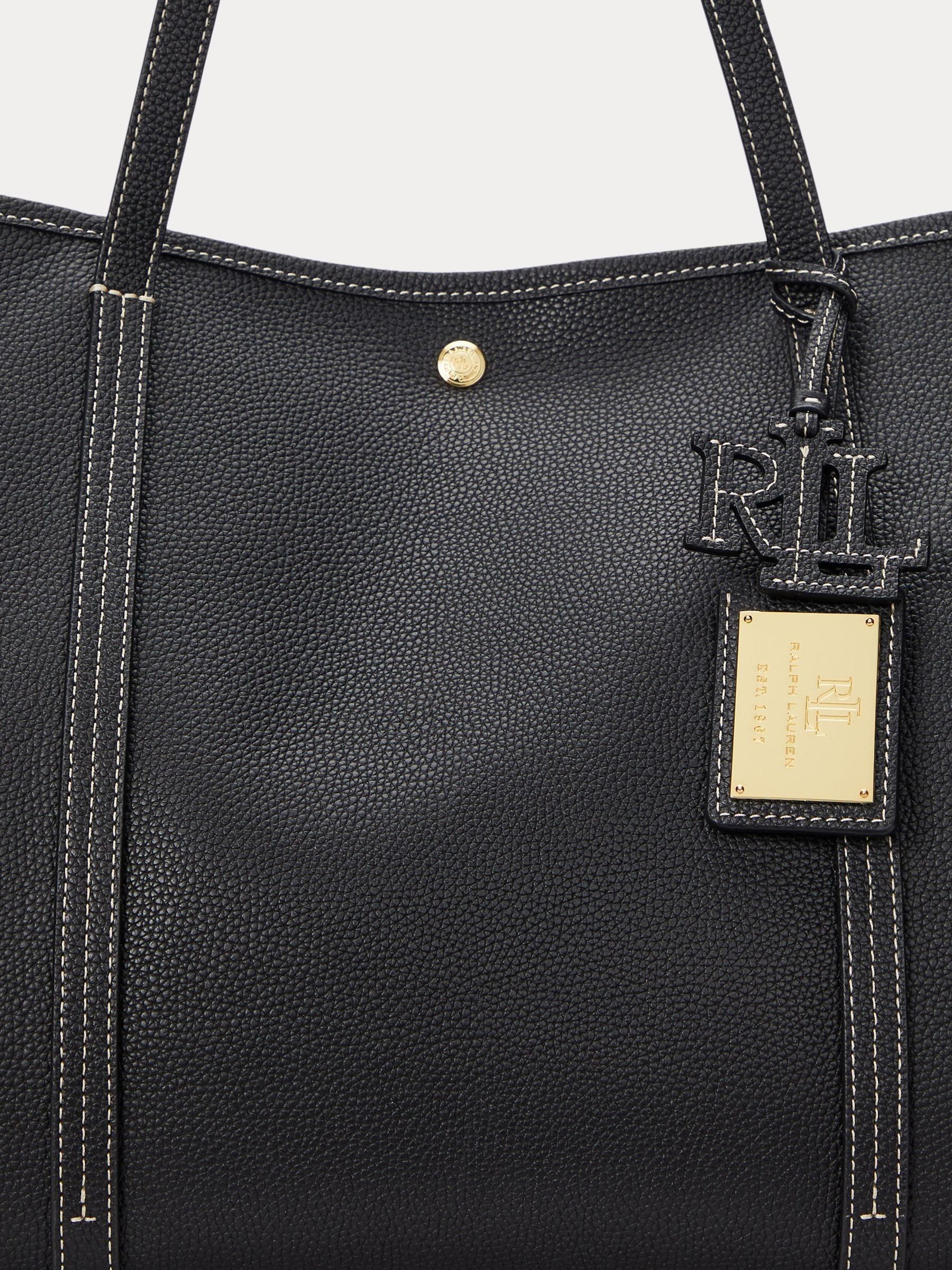 Buy Lauren Ralph Lauren Pebbled Leather Large Emerie Tote Bag from Next Luxembourg