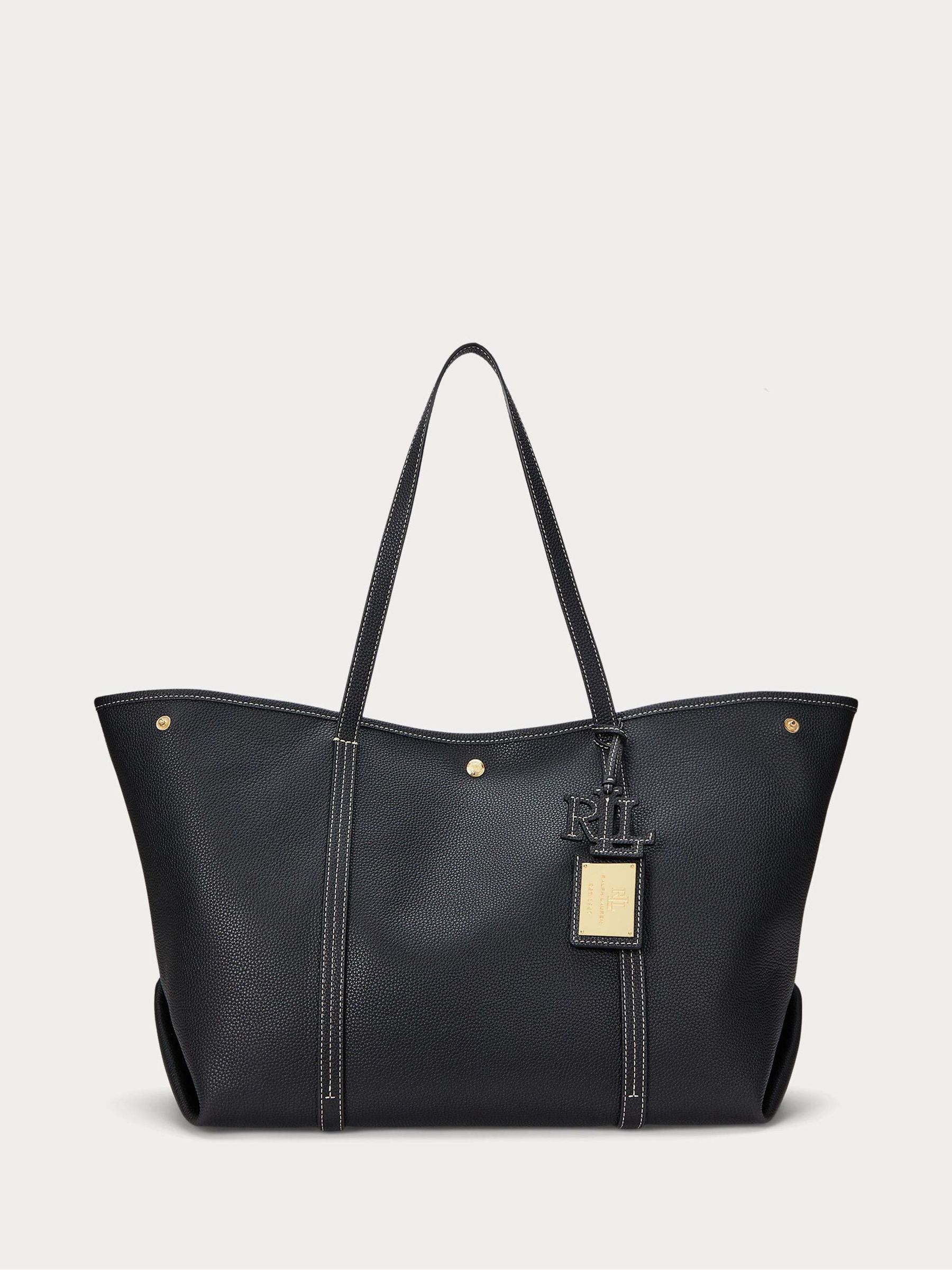 Buy Lauren Ralph Lauren Pebbled Leather Large Emerie Tote Bag from Next Luxembourg