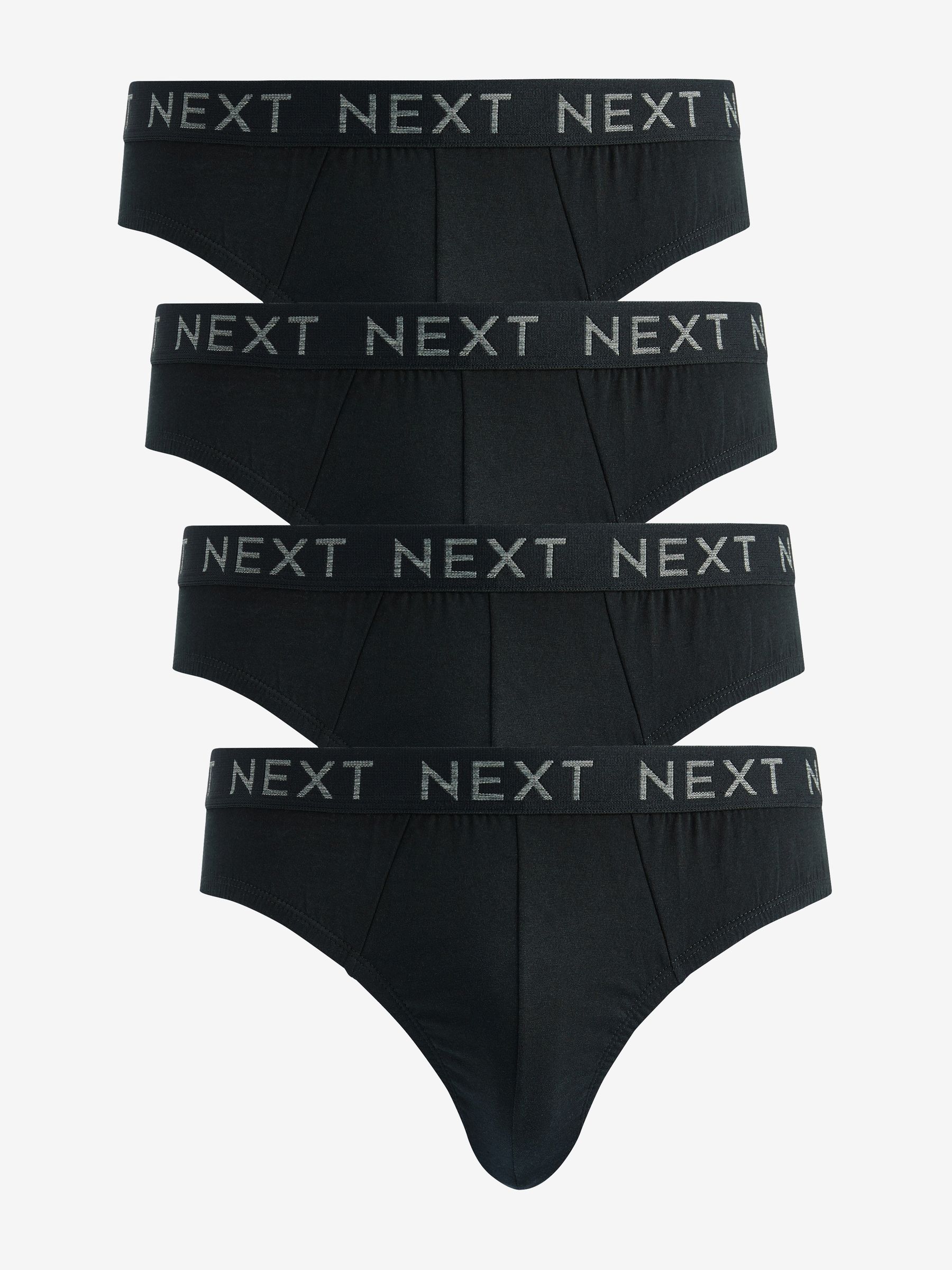 Black 4 pack Cotton Rich Briefs