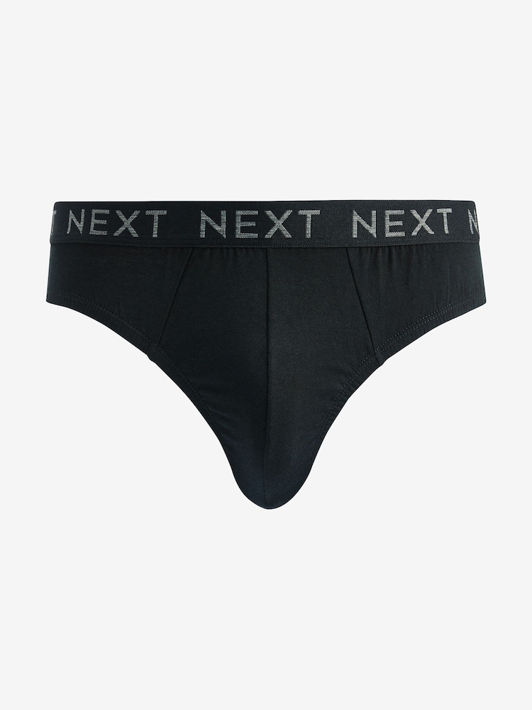 Black 4 pack Cotton Rich Briefs - Image 2 of 6