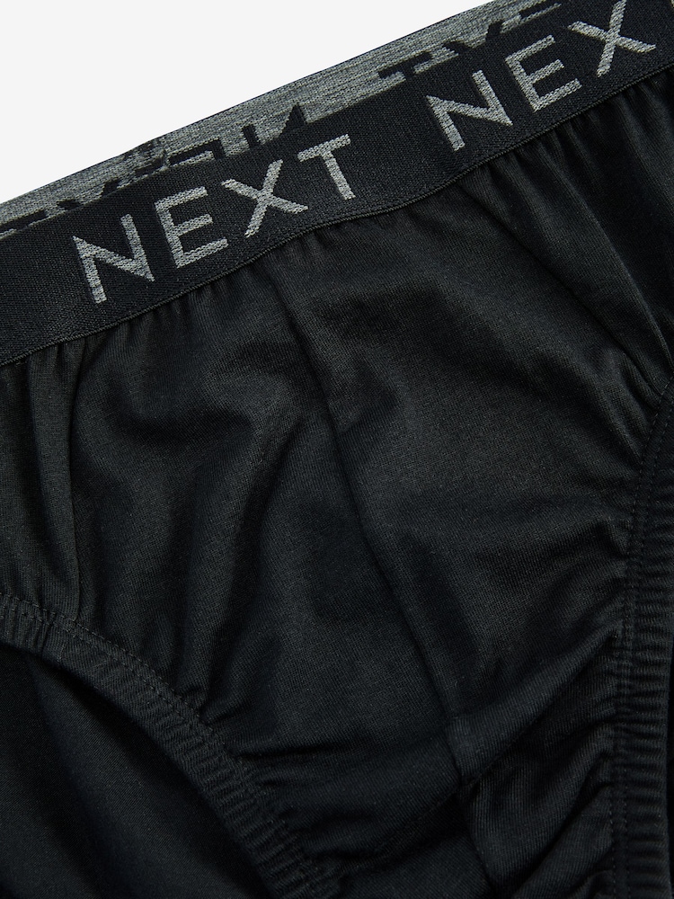 Black 4 pack Cotton Rich Briefs - Image 3 of 6
