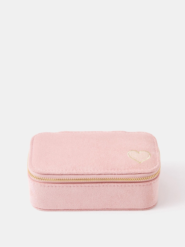 Accessorize Heart Faux Suede Jewellery Box - Պատկեր 1 2-ից