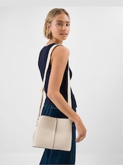 Accessorize Cream Faux Leather Webbing Strap Cross-Body Bag - Image 1 of 3