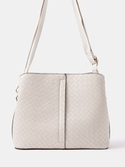Accessorize Cream Faux Leather Webbing Strap Cross-Body Bag - Image 2 of 3