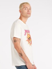 Amplified Metallica Neon Sun 100% Cotton White T-Shirt - Image 3 of 4
