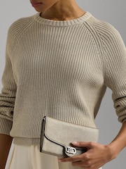 Серебряный - Lauren Ralph Lauren кожаная сумка с длинным ремешком Adair - Image 1 of 8