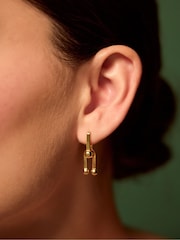 Accessorize Paslanmayan Polad Nal Növü Bağlayıcısı Sırğalar - 2şəkildən 1 şəkil