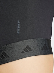 adidas Black Hyperglam Training Crop Long Sleeve Top - Image 6 of 7