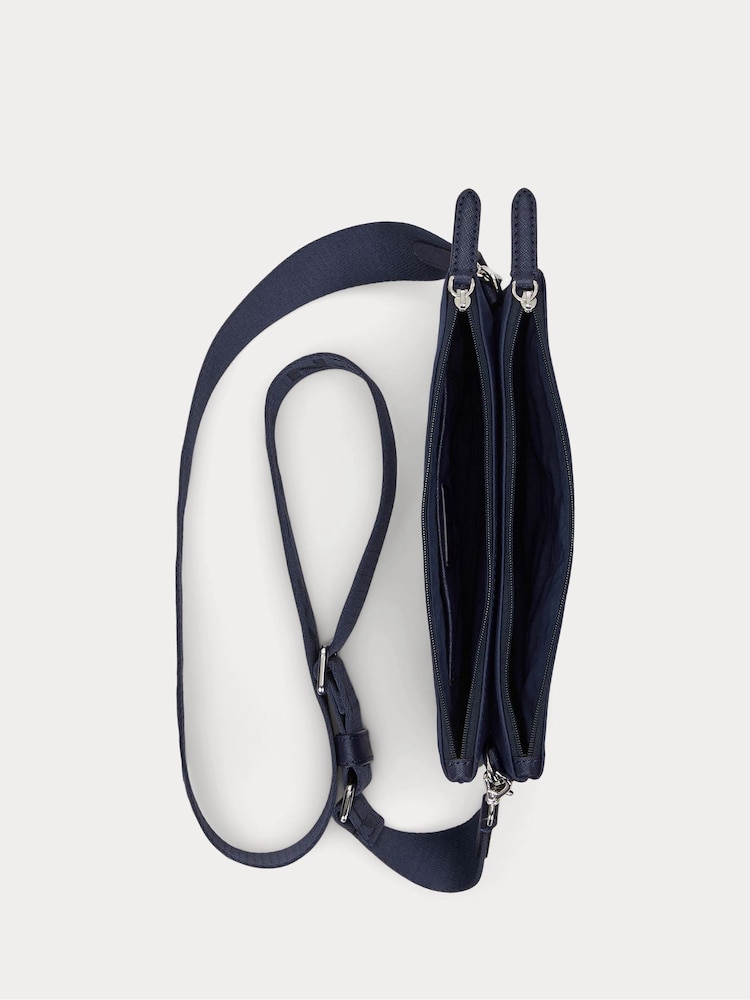 Marineblau - Lauren Ralph Lauren Landyn Umhängetasche aus Nylon, mittelgroß - Bild 4 von 4