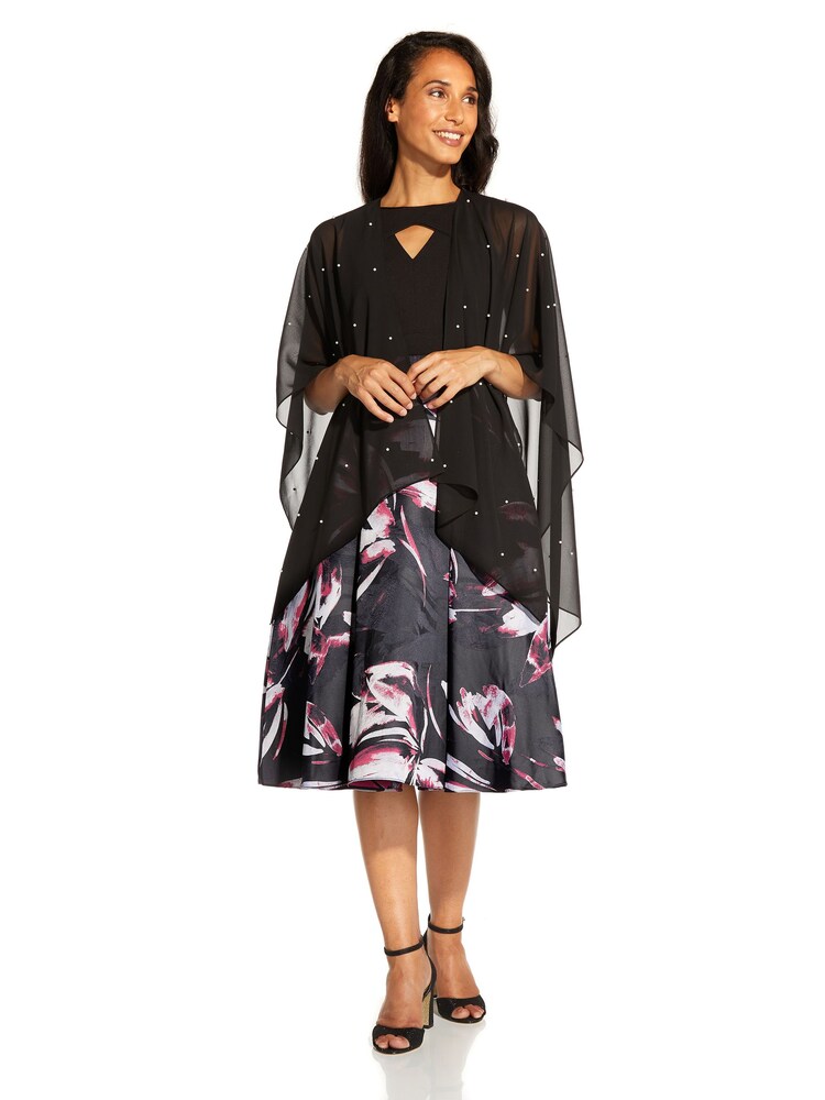Adrianna Papell Black Pearl Chiffon Shawl - Image 1 of 4
