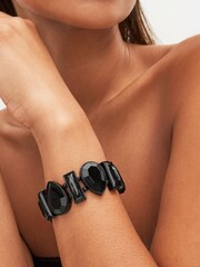 Black Stone Stretch Bracelet - Image 1 of 3
