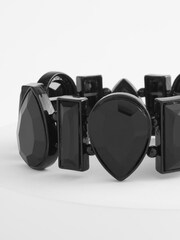 Black Stone Stretch Bracelet - Image 3 of 3