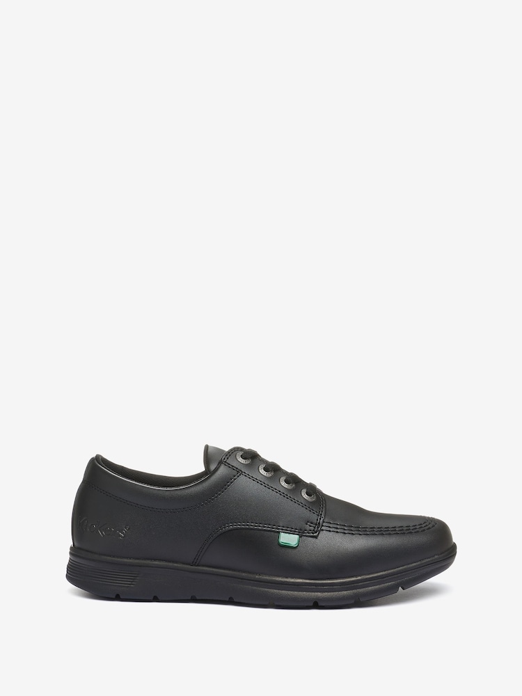 Kickers Black Youth Kelland Lace Lo Leather Shoes - Image 1 of 5 Kickers Black Youth Kelland Lace Lo Leather Shoes - Image 1 of 5