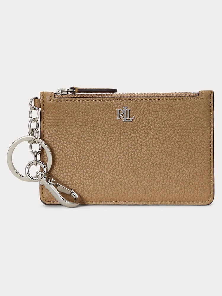 Lauren Ralph Lauren Pebbled Leather Zip Card Case - Image 1 of 2