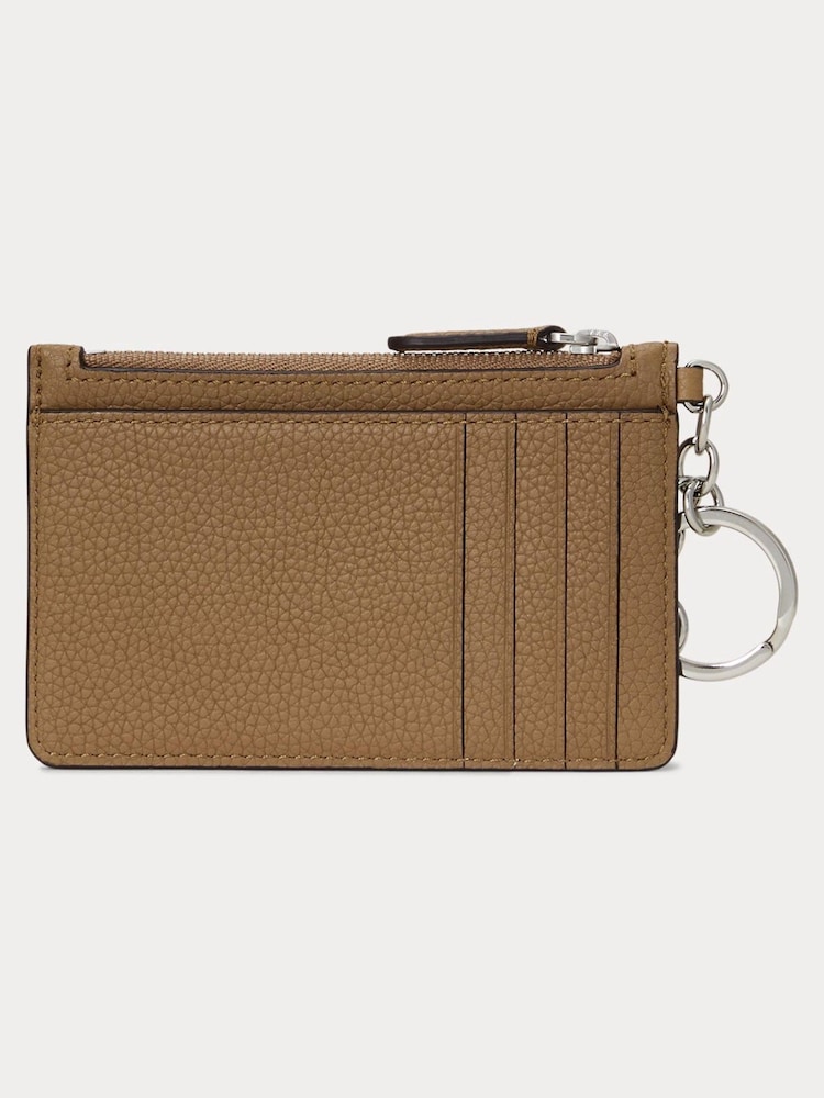 Lauren Ralph Lauren Pebbled Leather Zip Card Case - Image 2 of 2