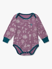Muddy Puddles Purple Thermal Baselayer Babygrow - Image 1 of 2