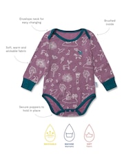 Muddy Puddles Purple Thermal Baselayer Babygrow - Image 2 of 2