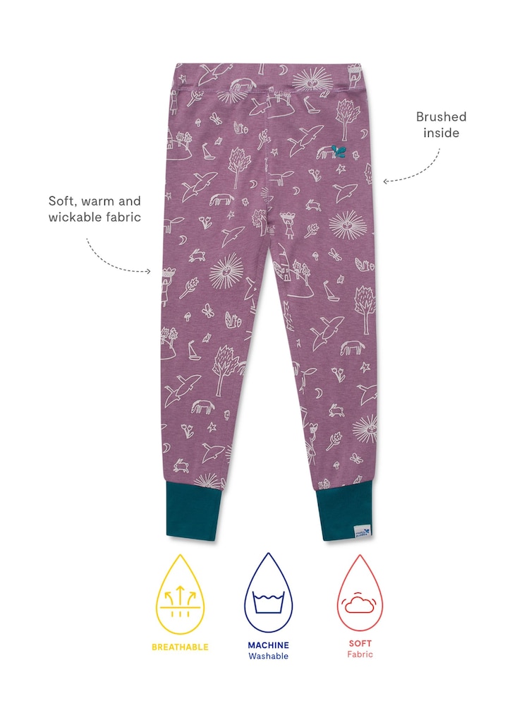 Muddy Puddles Purple Thermal Baselayer Leggings - Image 3 of 3