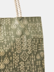 Accessorize Green Foil Print Beach Bag - Image 2 of 2