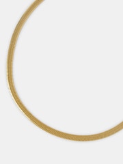 Accessorize Gold Tone Stainless Steel Omega Chain Necklace - Image 2 of 2