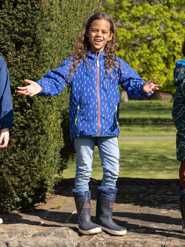 Muddy Puddles Blue Waterproof EcoSplash Jacket - Image 1 of 7 Muddy Puddles Blue Waterproof EcoSplash Jacket - Image 1 of 7