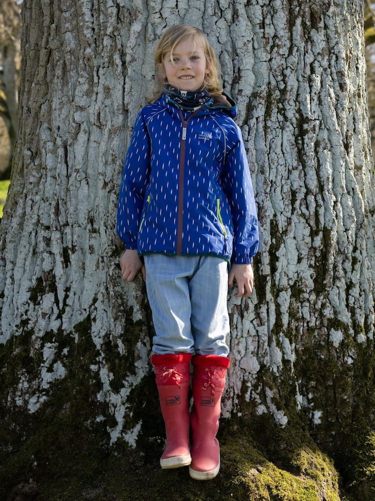 Muddy Puddles Blue Waterproof EcoSplash Jacket - Image 2 of 7 Muddy Puddles Blue Waterproof EcoSplash Jacket - Image 2 of 7