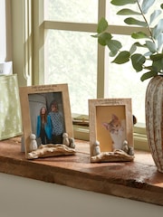 Wood Effect Pebble Family Photo Frame - Image 2 of 5