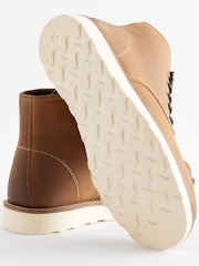 Brown Leather Apron Mid Boots - Image 6 of 6