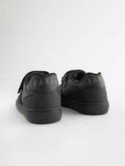 Baker by Ted Baker Boys Black Back to School Branded Tape Trainers - Image 5 of 6