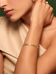 Accessorize Gold Tone Stainless Steel Omega Chain Bracelet - Image 2 of 2