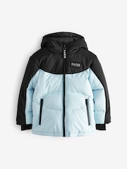 Baker by Ted Baker Blue Shower Resistant Colourblock Coat - Image 15 of 18
