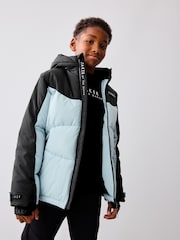Baker by Ted Baker Blue Shower Resistant Colourblock Coat - Image 4 of 18