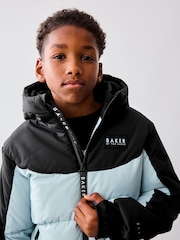 Baker by Ted Baker Blue Shower Resistant Colourblock Coat - Image 5 of 18