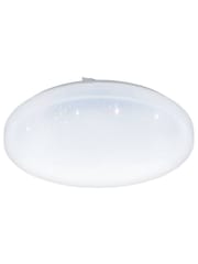 Eglo White Frania 33cm Metal And Plastic With Crystal Effe Flush Ceiling Light - Image 2 of 3