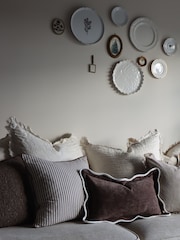 Ellenvale Interiors Dark Brown Florence Stripe Cushion Cover - Image 2 of 3