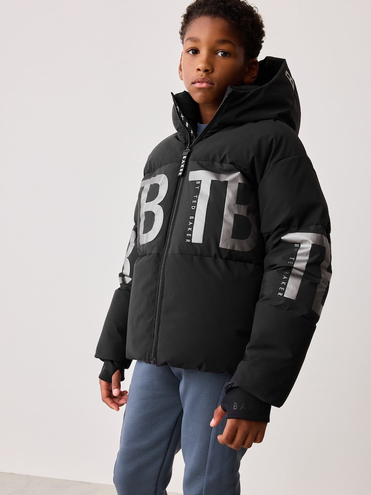 Baker by Ted Baker Shower Resistant Black Coat - Image 1 of 10