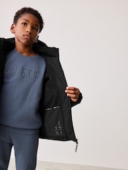 Baker by Ted Baker Shower Resistant Black Coat - Image 3 of 10