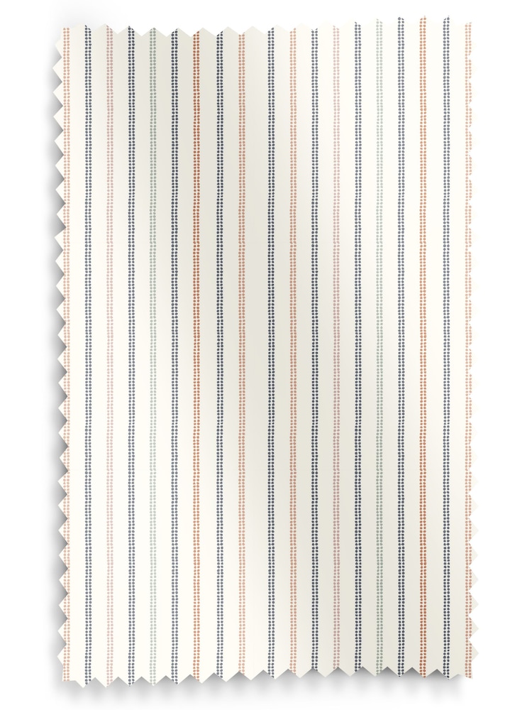 Laura Ashley Apricot Candy Stripe Made to Measure 100% Cotton Curtains - Image 9 of 9