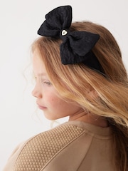 Baker by Ted Baker Girls Black Back to School Bow Headband - Image 1 of 4
