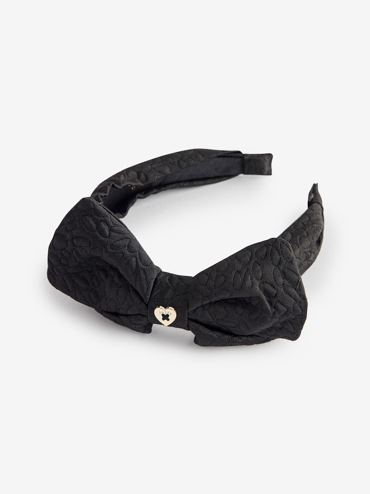 Baker by Ted Baker Girls Black Back to School Bow Headband - Image 2 of 4
