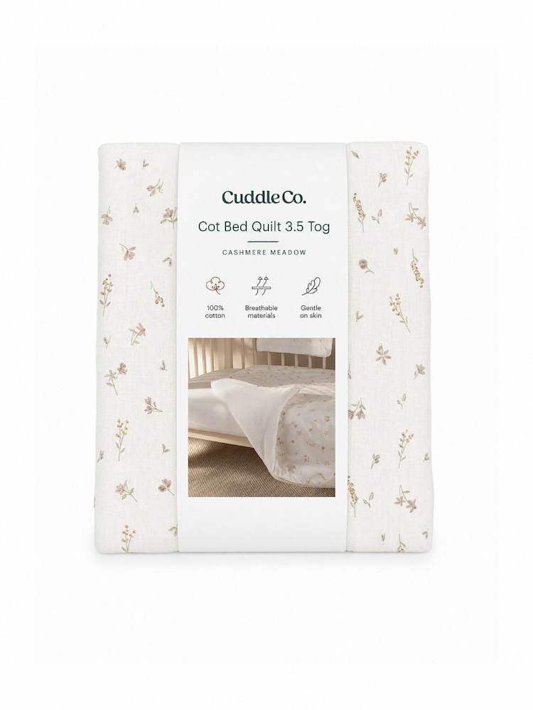 Cuddleco Cashmere Meadow Cot Bed Quilt Baby Essential - Image 5 of 5