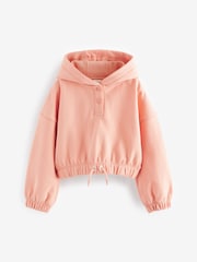 Peach Pink Cropped Hoodie (3-16yrs) - Image 5 of 8