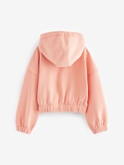 Peach Pink Cropped Hoodie (3-16yrs) - Image 6 of 8