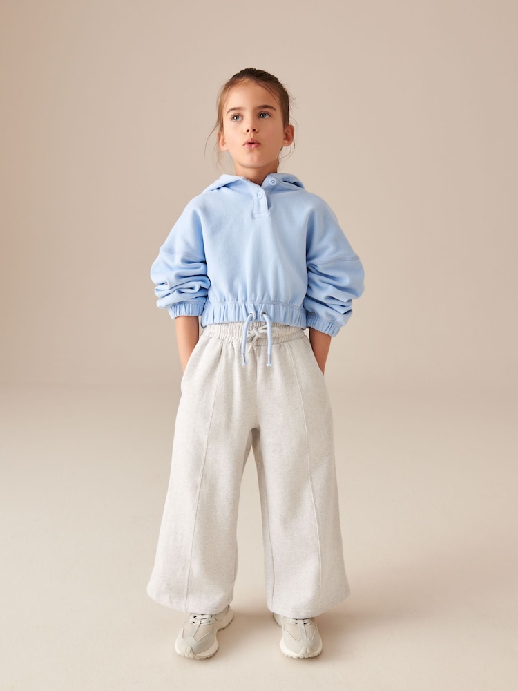 Blue Cropped Hoodie (3-16yrs) - Image 2 of 7