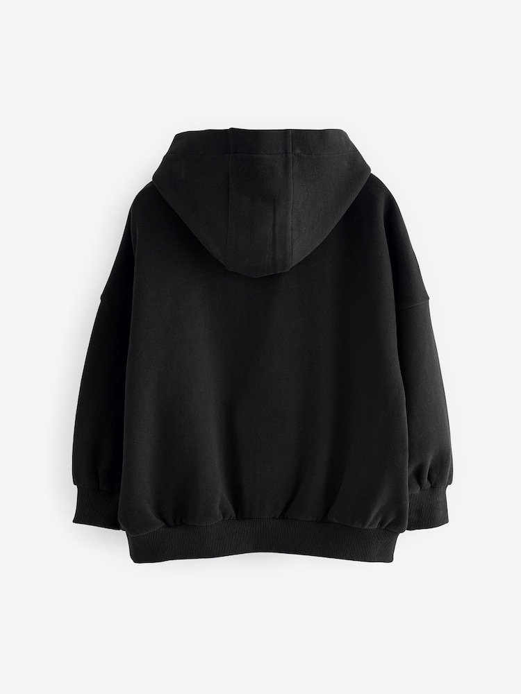 Black Slogan Hoodie (3-16yrs) - Image 5 of 6